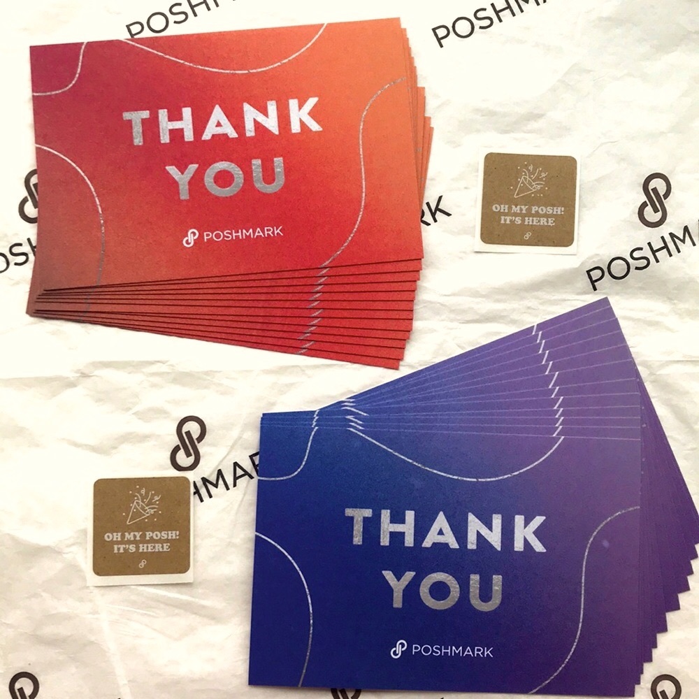 Poshmark Thank You Cards & Stickers bundle 🆕